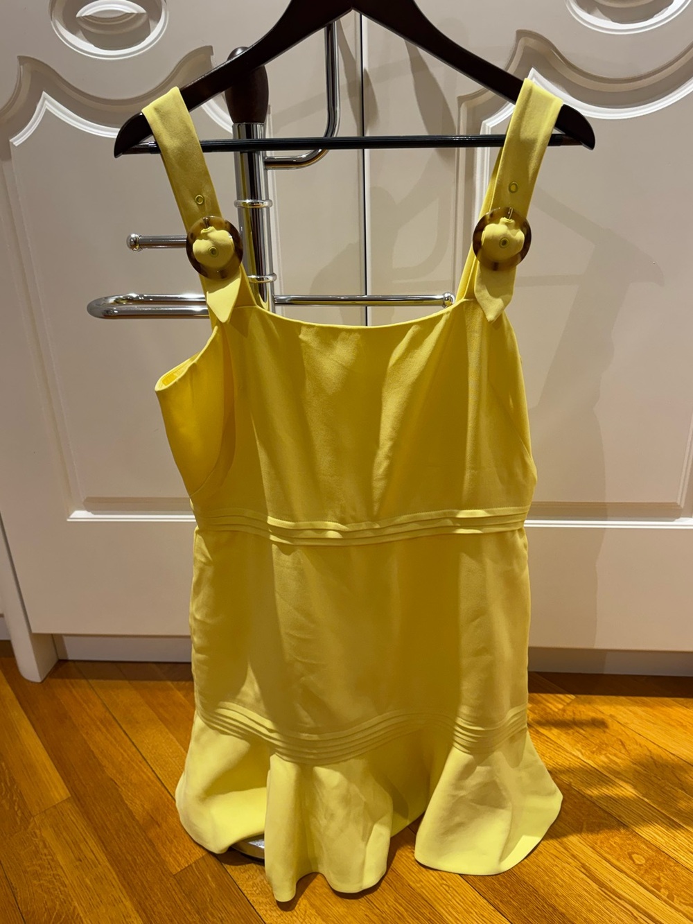 Sunny Yellow Strappy Flounce Dress - Johnathan Simkhai size 12